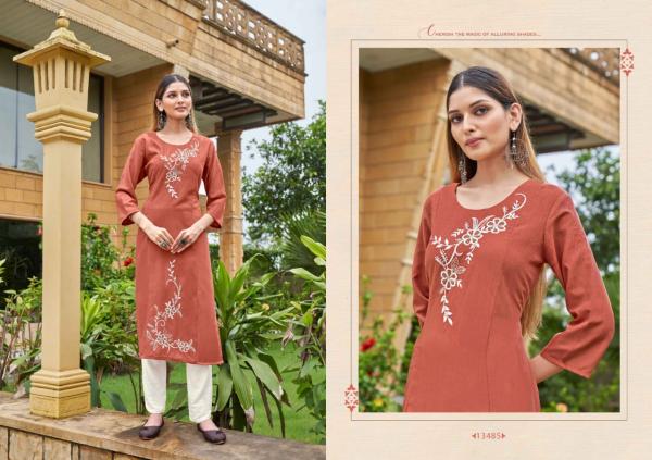 Kalaroop Lava Fancy Wear Rayon Embroidery Kurti Collection